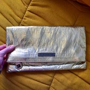 BCBG - Metallic Gold Clutch - Gold Purse - Gold Handbag - BCBGeneration